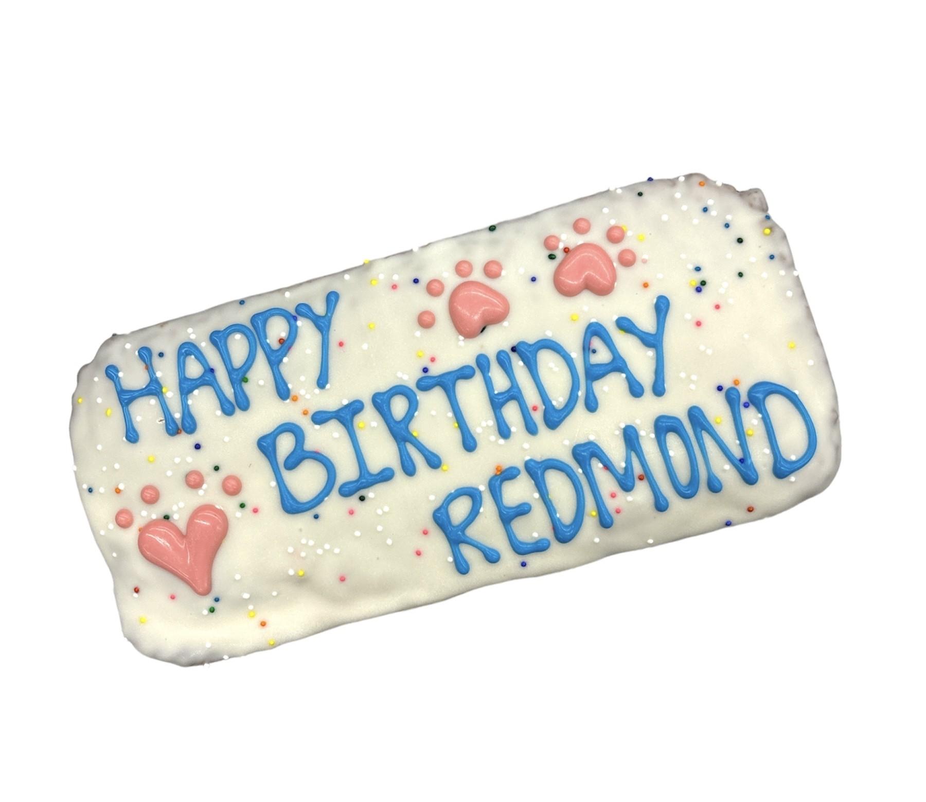 Paws Gourmet Bakery Custom Birthday Cake Dog Treats, 7-in x 4-in