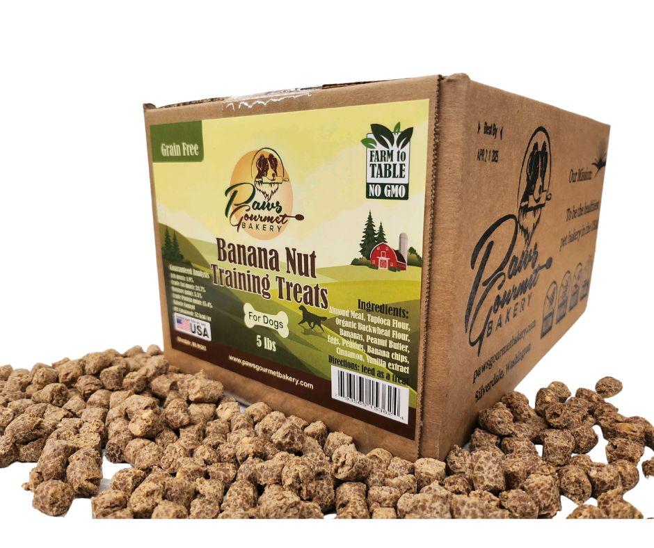 Paws Gourmet Bakery Banana Nut Training Dog Treats, 5-lb