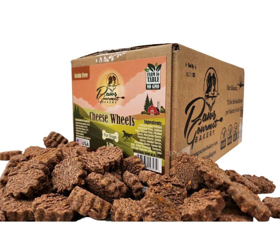 Paws Gourmet Bakery Cheese Wheels Dog Treats, 5-lb
