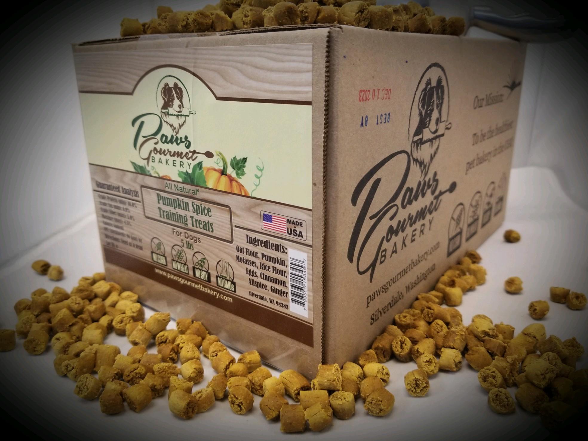 Paws Gourmet Bakery Pumpkin Spice Training Dog Treats (**)