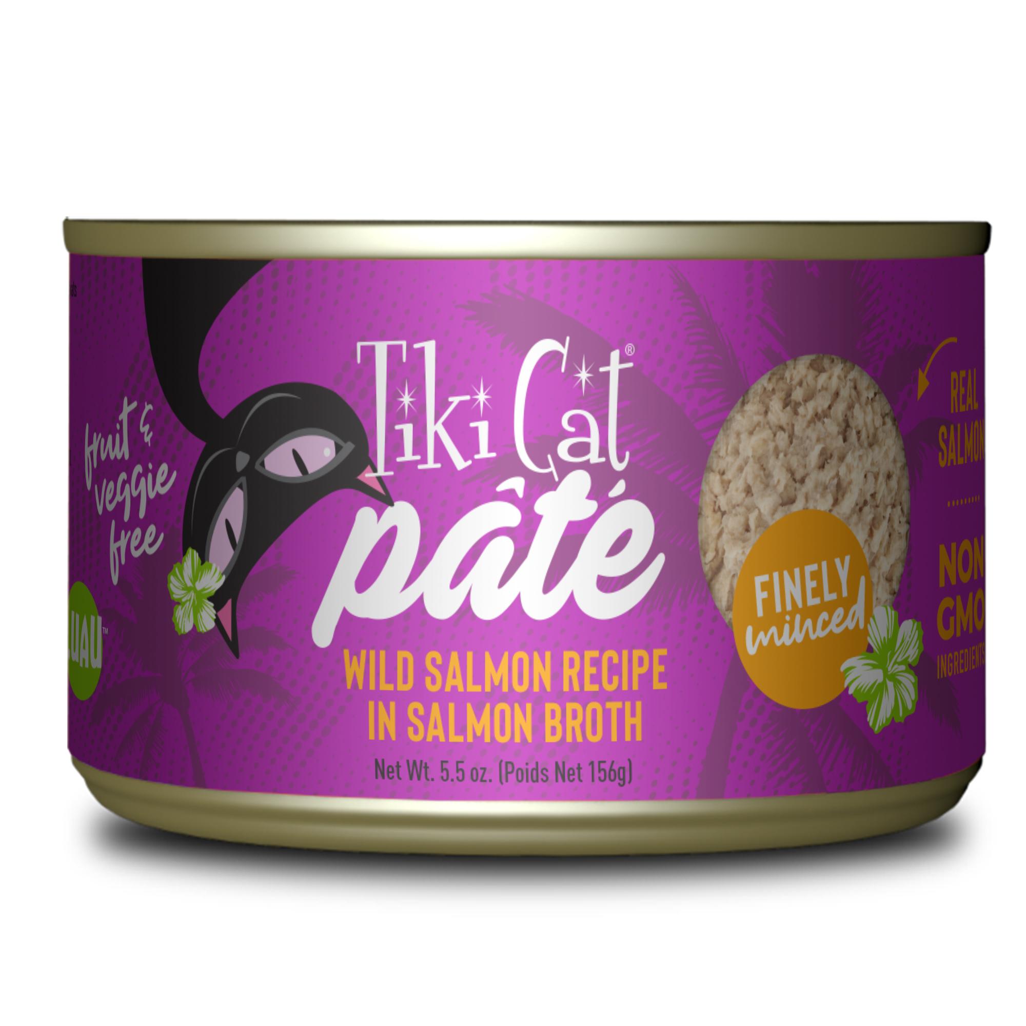 Tiki Cat Luau Pate Wild Salmon in Salmon Broth Wet Cat Food, 5.5-oz