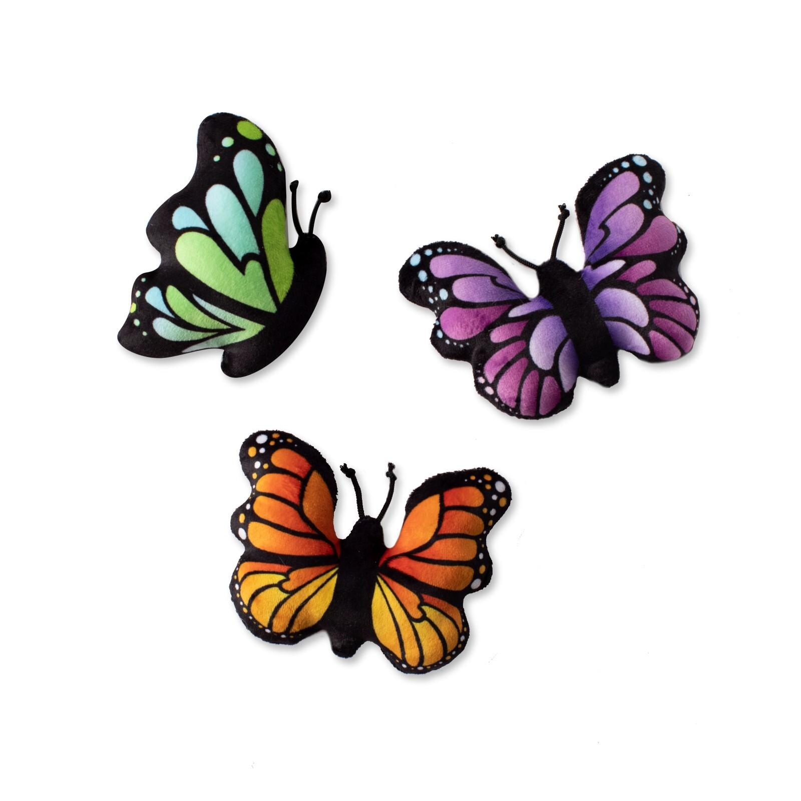 Pet Shop by Fringe Studio Butterflies Toy for Small Dogs, 3-pk