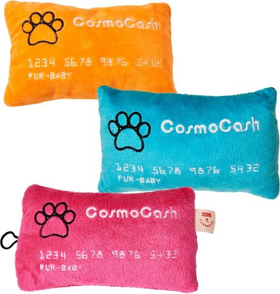 COSMO Furbabies Credit Card Plush Dog Toy, Assorted, 6-in