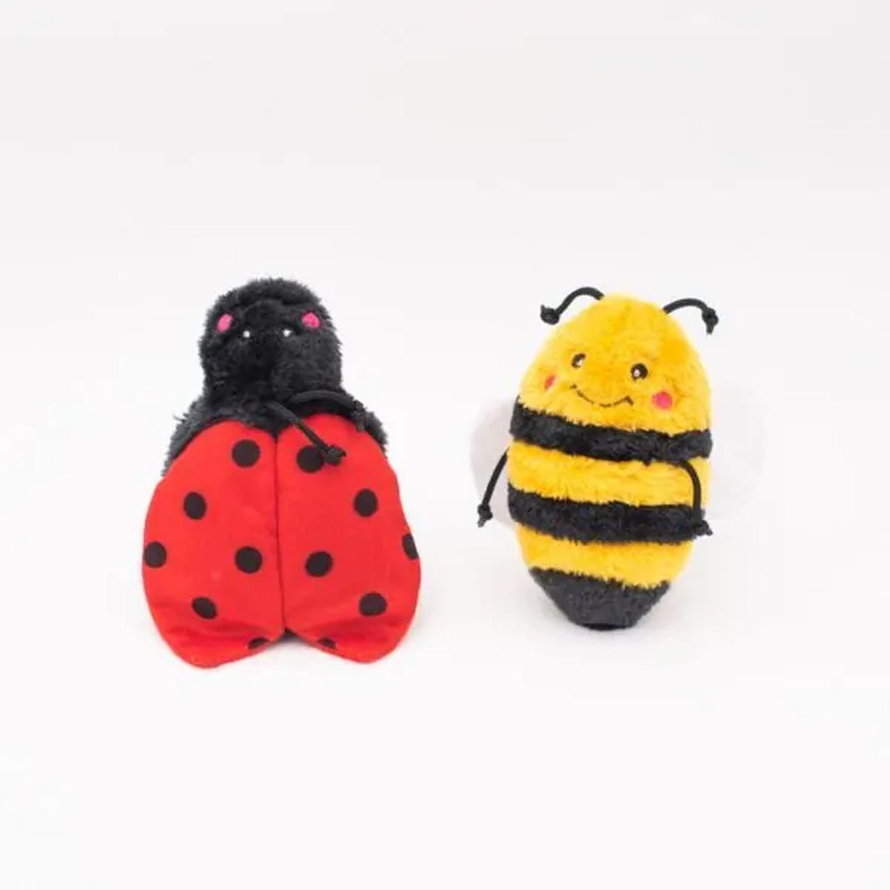 ZippyPaws Crinkle Bee & Lady Bug Dog Toy