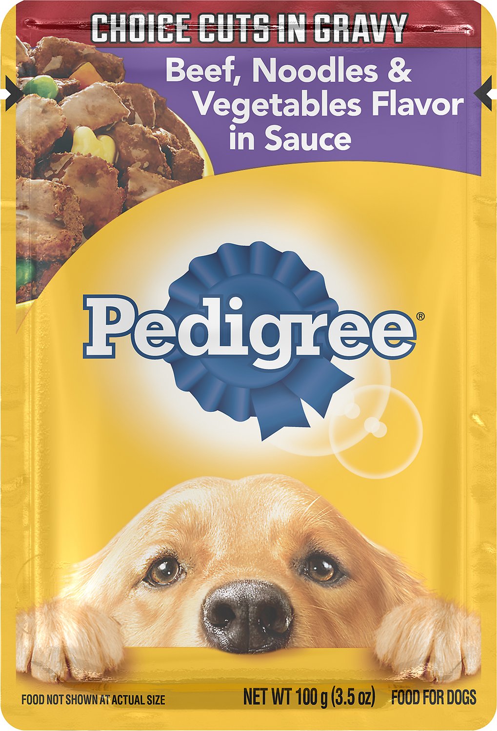 Pedigree Choice Cuts in Gravy Beef, Noodles & Vegetables Flavor in Sauce Wet Dog Food, 3.5-oz