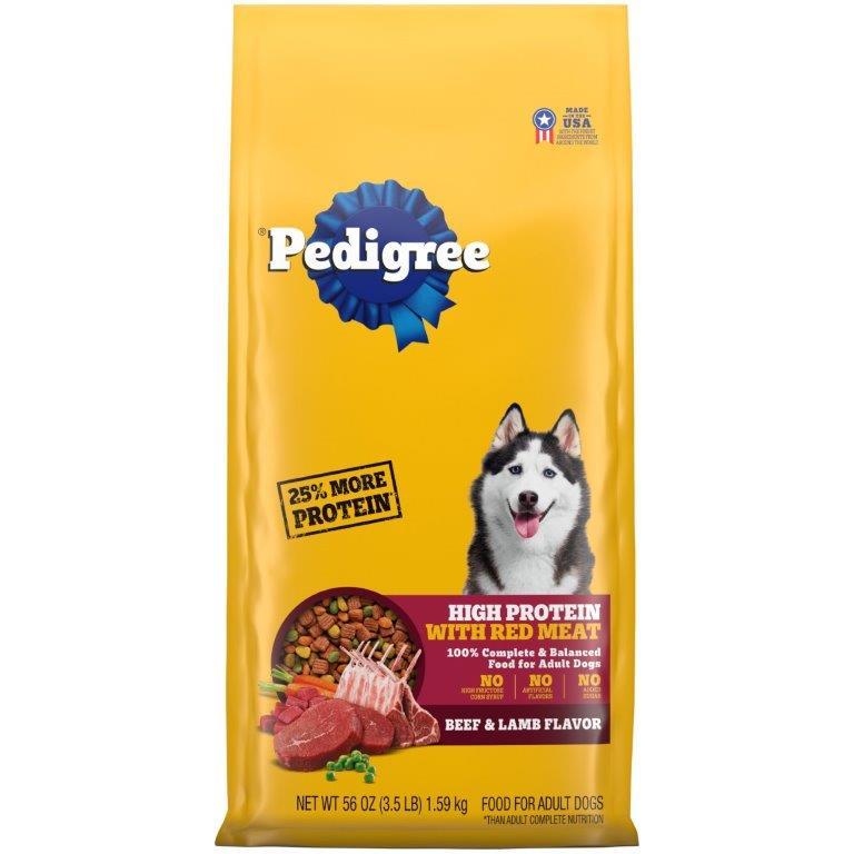 Pedigree Adult High Protein with Red Meat Beef & Lamb Dry Dog Food