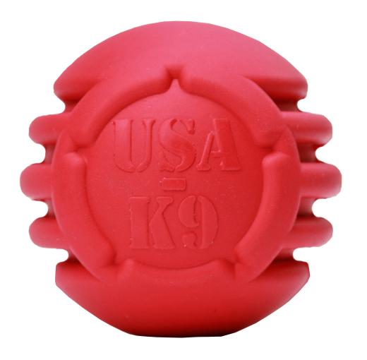 SodaPup USA-K9 Stars & Stripes Ball Dog Toy, Red, Large