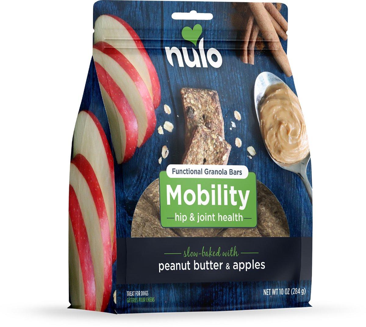 Nulo Functional Granola Bars Mobility Peanut Butter & Apples Dog Treats, 10-oz