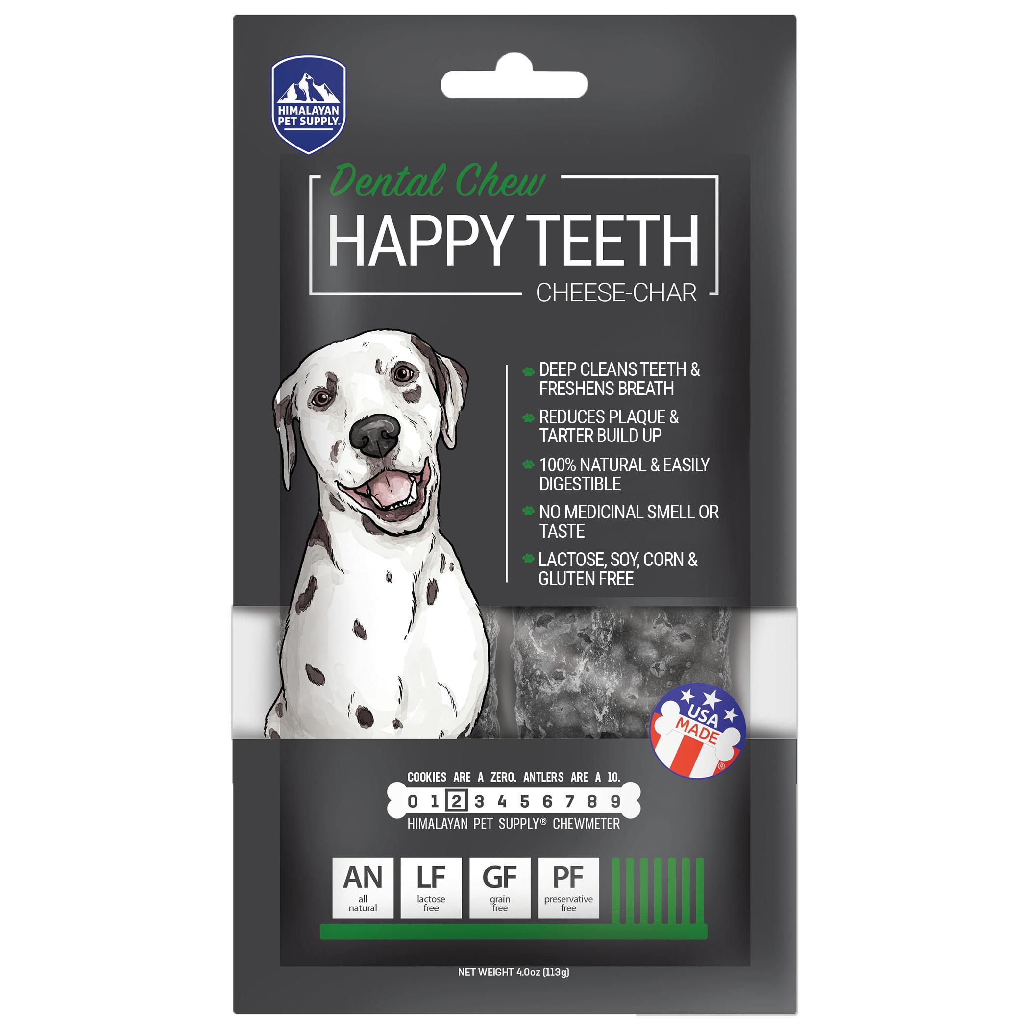 Himalayan Pet Supply Happy Teeth Cheese-Char Dental Chew Dog Treat
