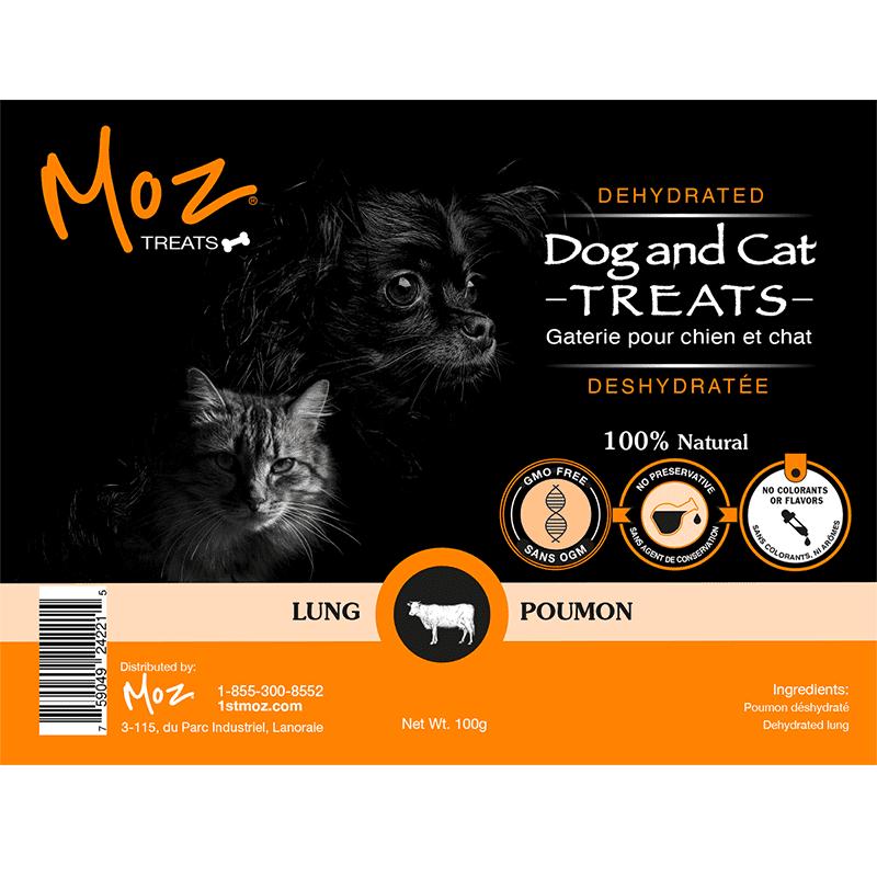 1st Moz Beef Lung Dehydrated Dog & Cat Treats, 100-gram