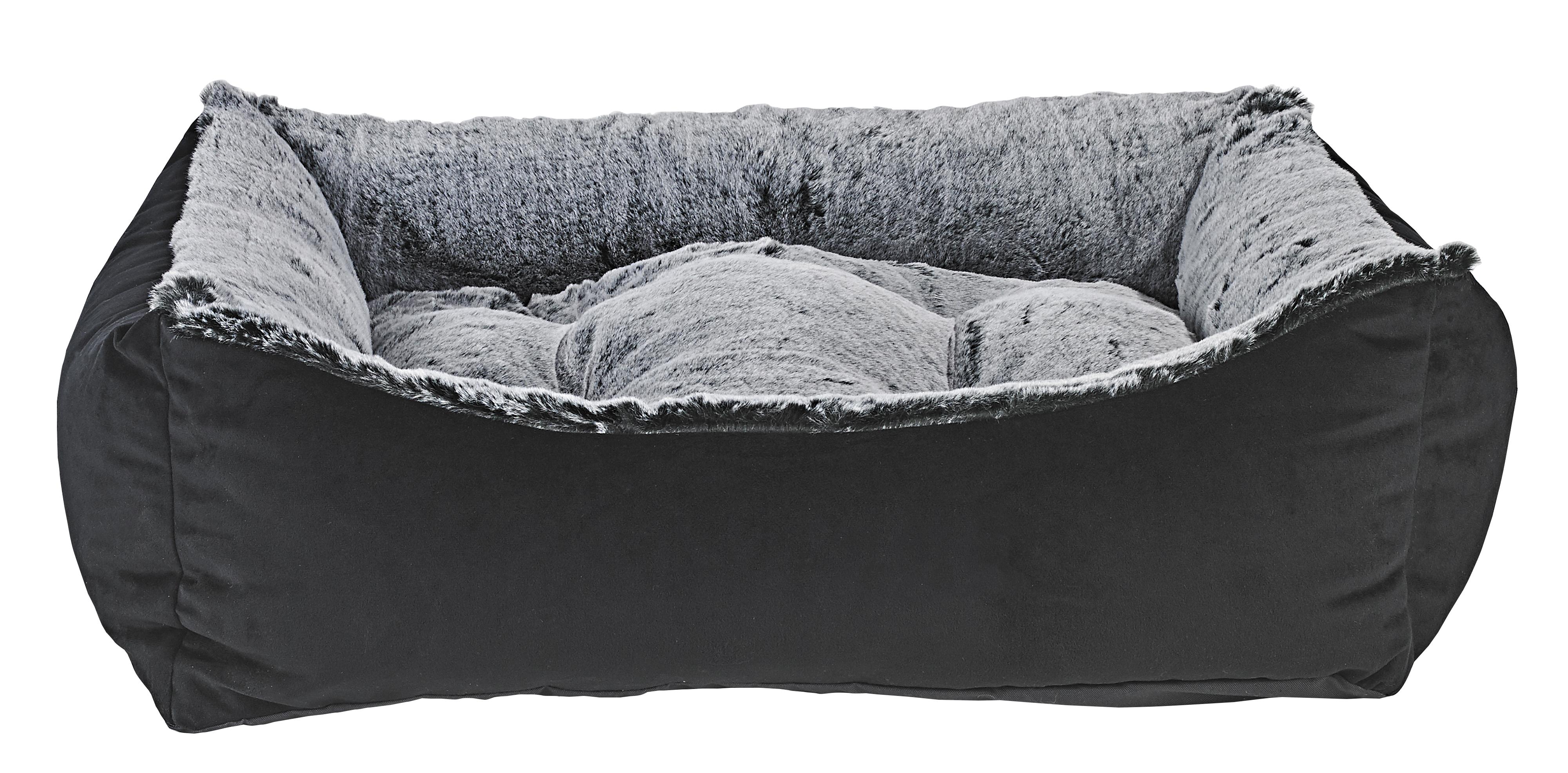 Bowsers Scoop Pet Bed, Royal Sterling Faux Fur, X-Large