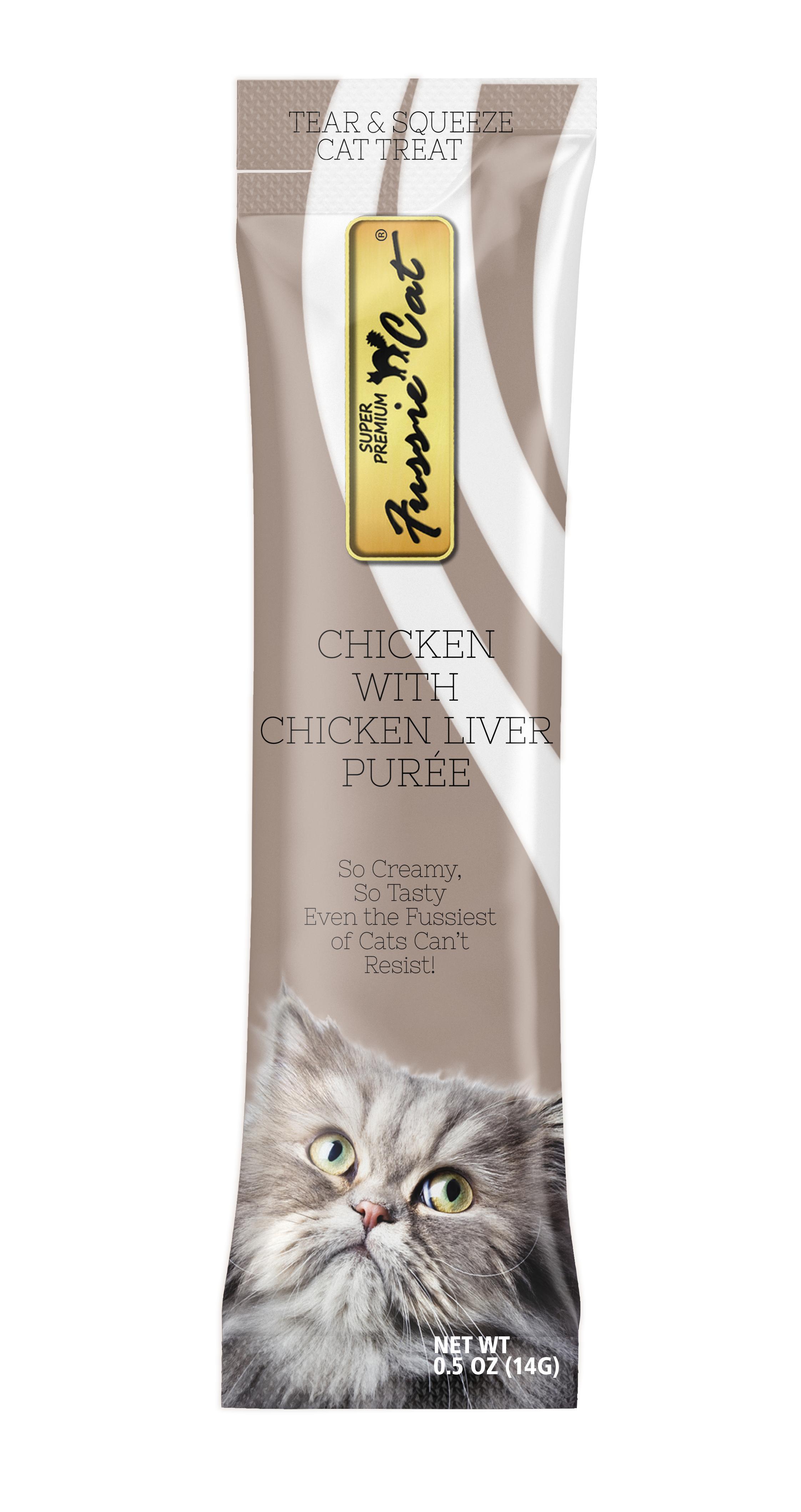 Fussie Cat Chicken with Liver Puree Cat Treats, 1-count