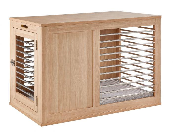 Bowsers Moderno Pet Crate, White Oak, Medium