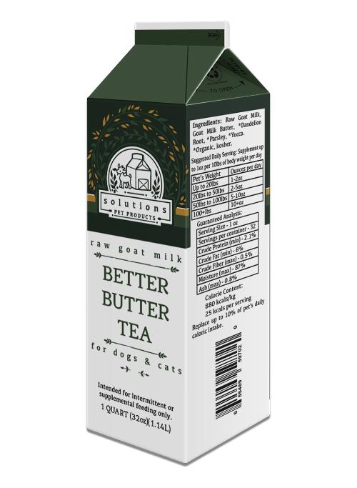 Solutions Pet Products Better Butter Tea Milk Based Superfood for Dogs & Cats, 32-oz