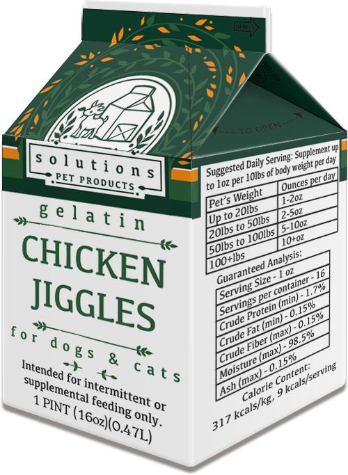 Solutions Pet Products Gelatin Chicken Jiggles Scoopable for Dogs & Cats