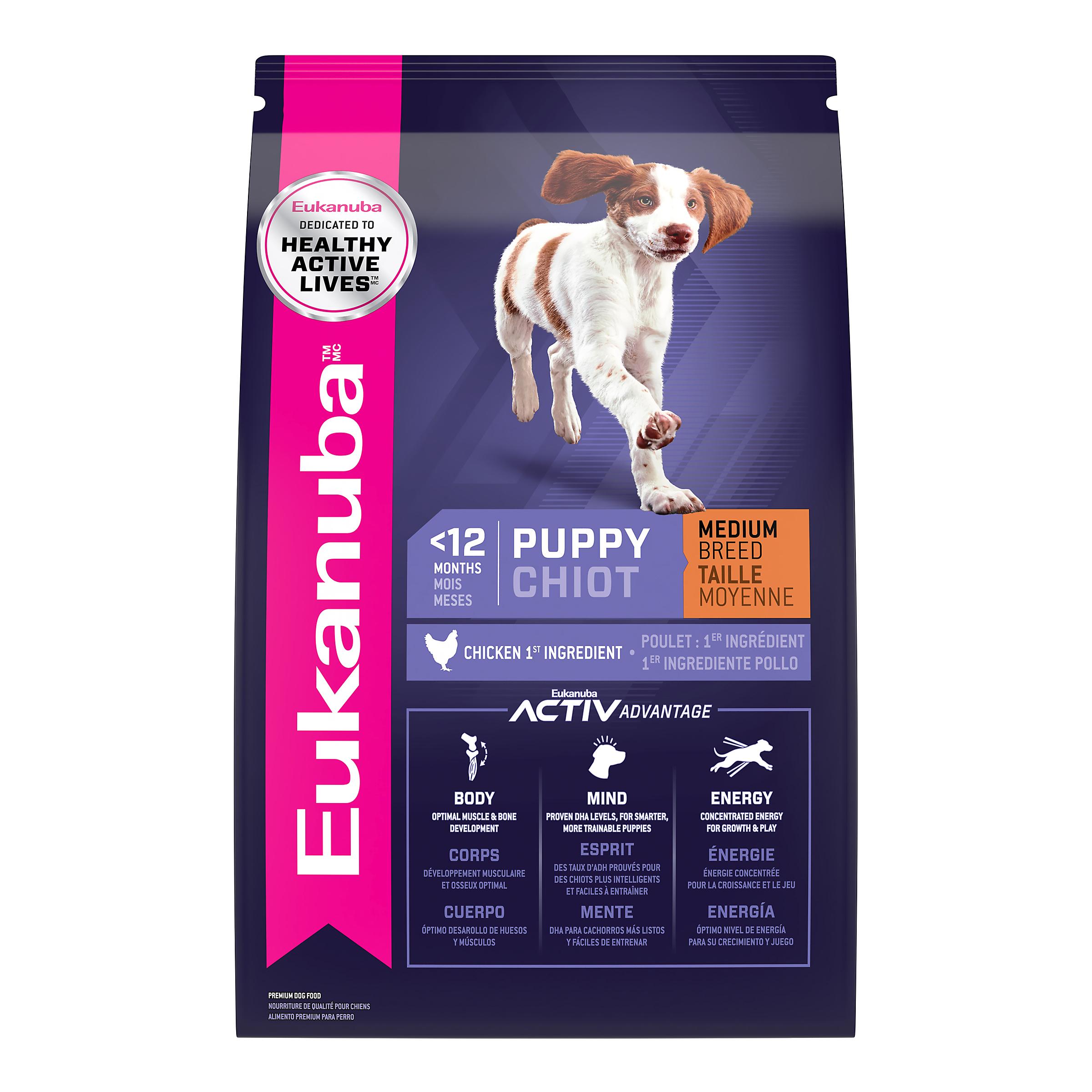 Eukanuba Puppy Medium Breed Chicken 1st Ingredient Dry Dog Food, 16-lb