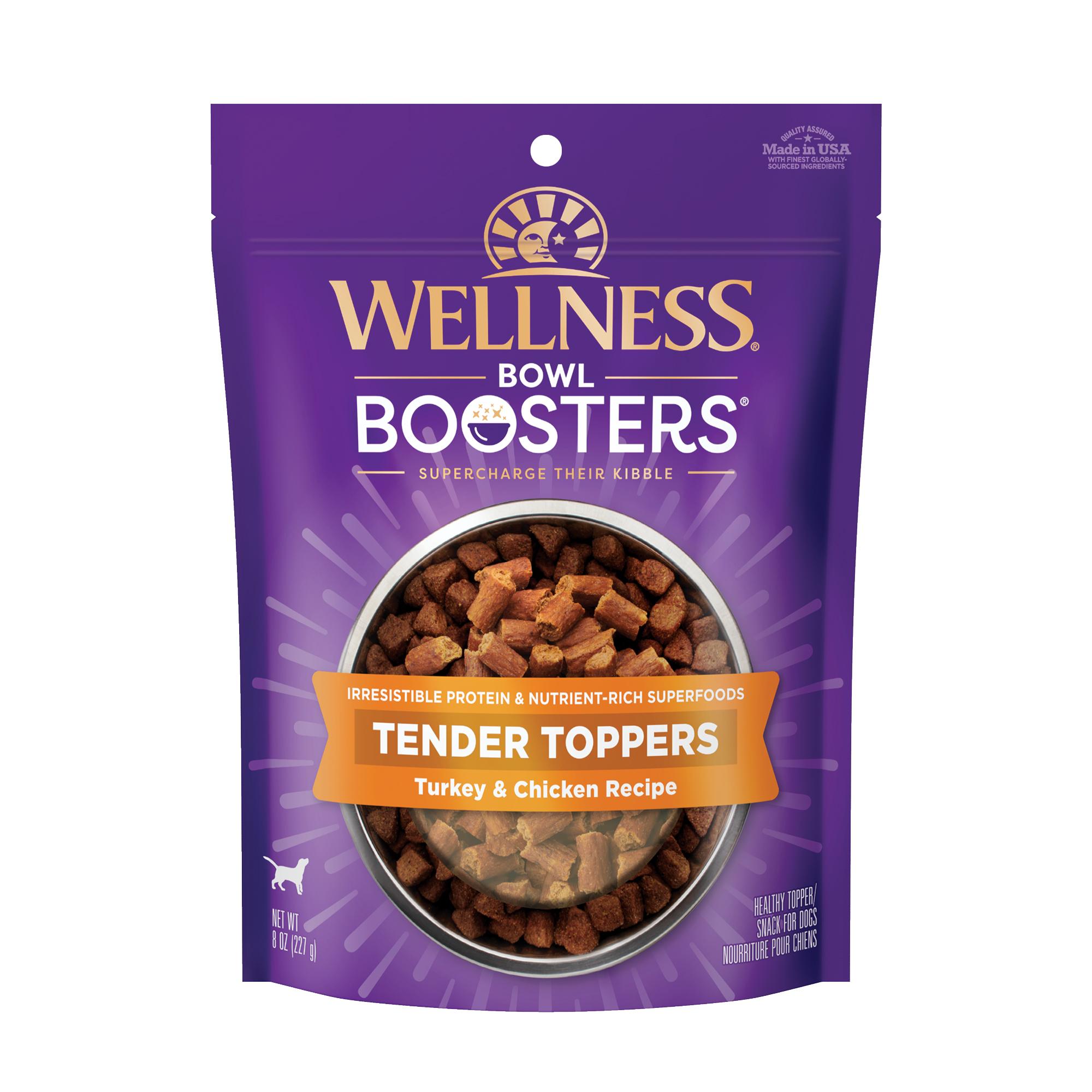 Wellness Bowl Boosters Tender Toppers Turkey & Chicken Grain-Free Dog Food Topper