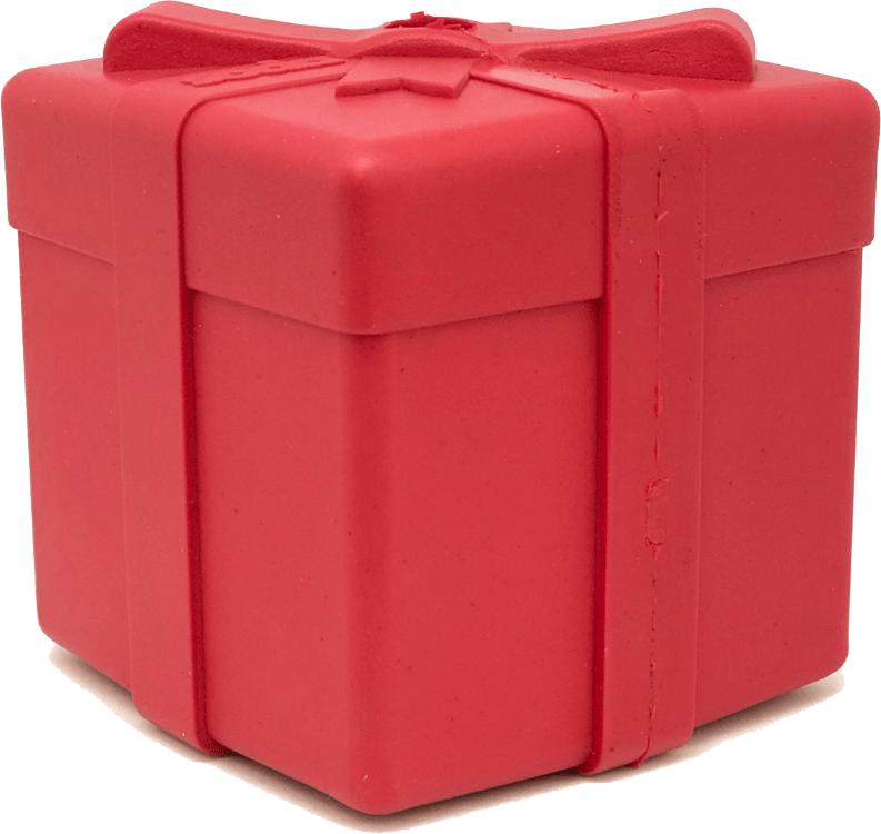 SodaPup Gift Box Treat Dispenser Dog Toy, Red, Large