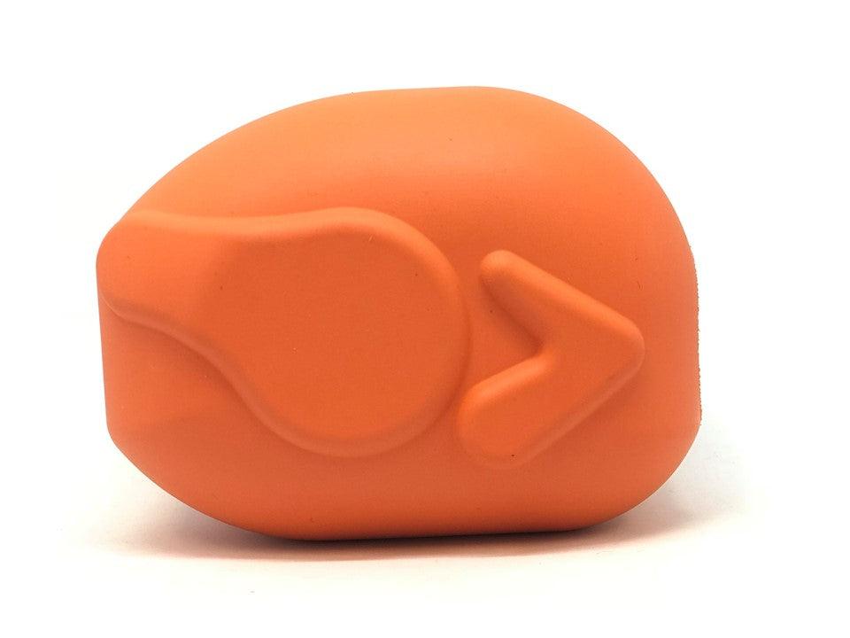 SodaPup MuttsKickButt Roasted Turkey Treat Dispenser Dog Toy, Orange, Large