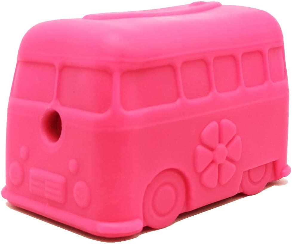 SodaPup MuttsKickButt Surf's Up Retro Van Rubber Treat Dispenser Dog Toy, Pink