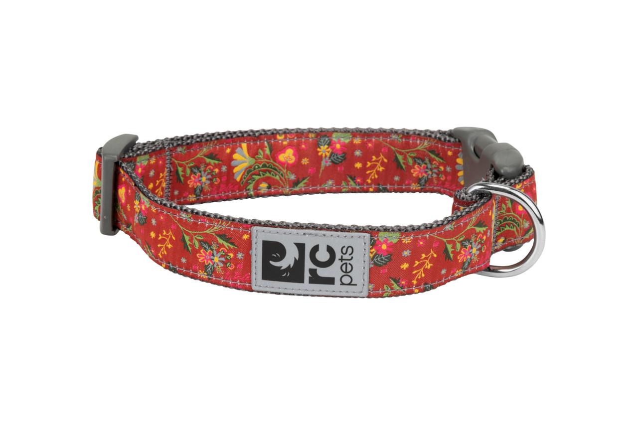 RC Pets Clip Dog Collar, Clay Floral, Medium