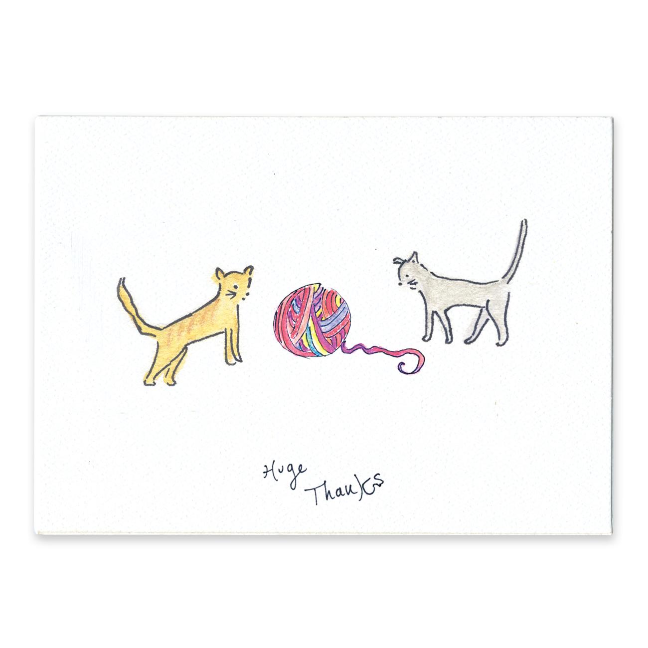 Rosie's Wonders Connection Cards Huge Thanks Greeting Card
