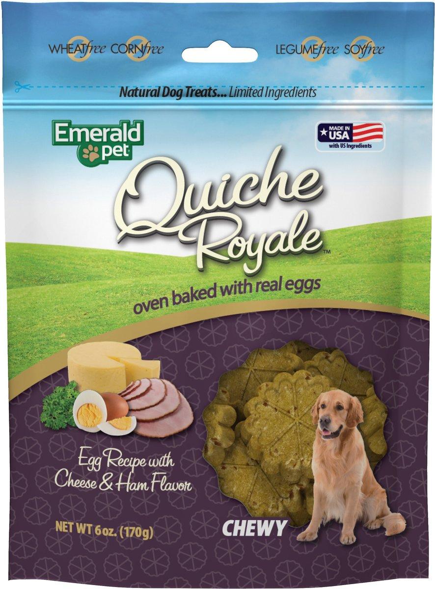 Emerald Pet Quiche Royale Egg Recipe with Ham & Cheese Dog Treats