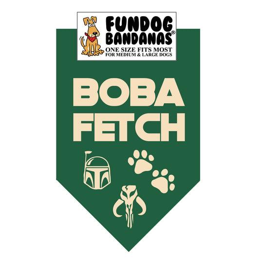 FunDog Bandanas Boba Fetch Dog Bandana, Green