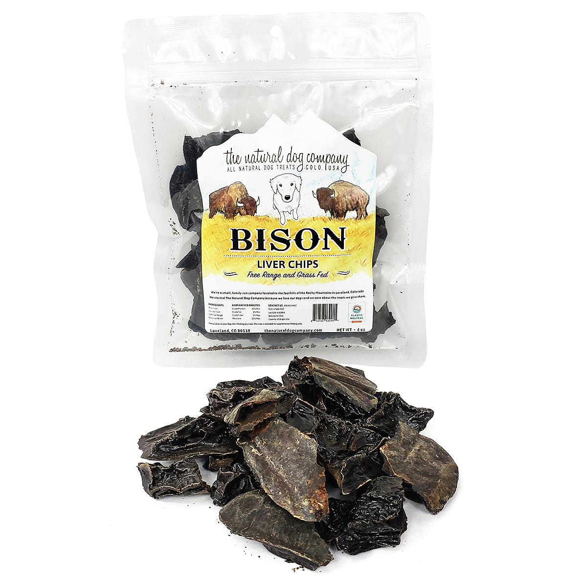 Tuesday's Natural Dog Company Bison Liver Chips Dog Treats