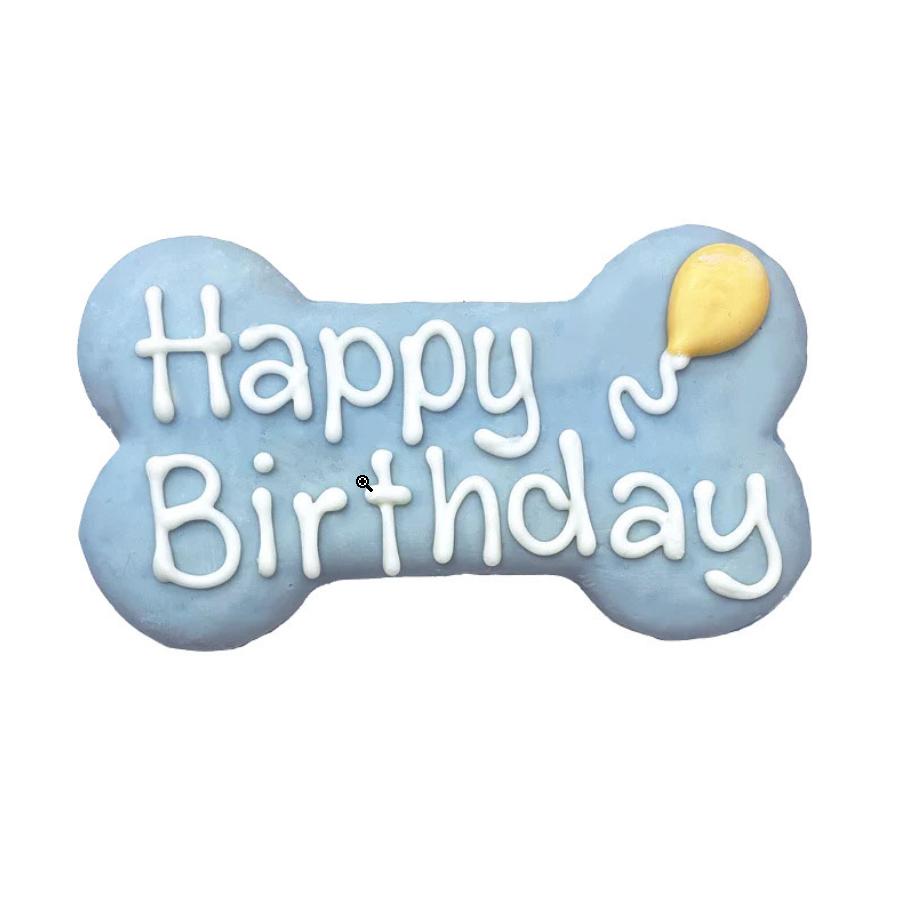 Bosco & Roxy's Happy Birthday Bone Dog Treats, Blue