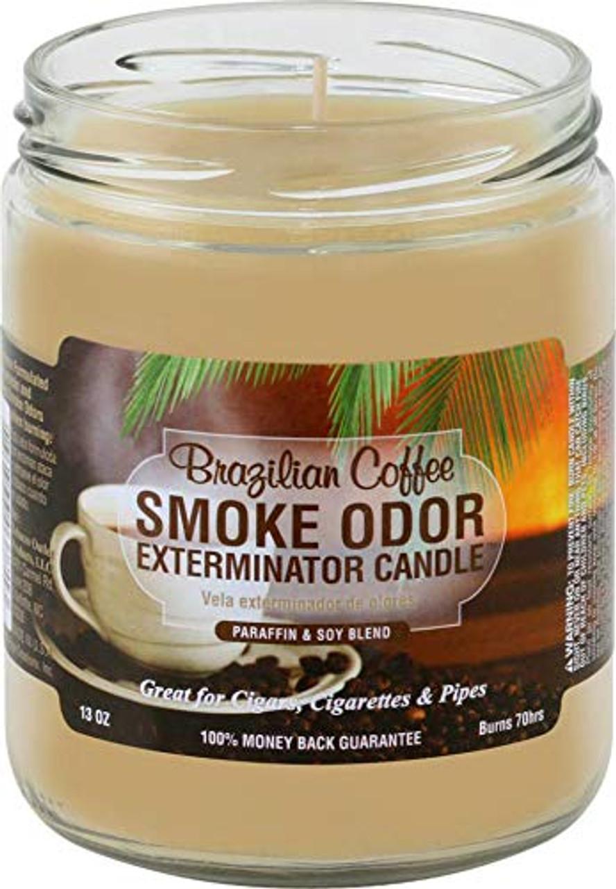 Smoke Odor Exterminator Deodorizing Candle Jar, Brazilian Coffee, 13-oz