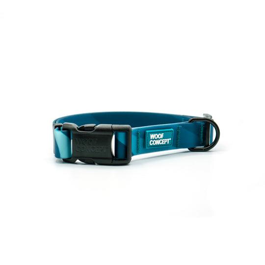 Woof Concept Waterproof Dog Collar, Riptide, Small