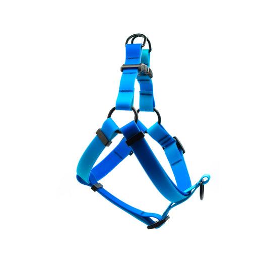 Woof Concept Waterproof Step-In Dog Harness, Blue Hawaiian