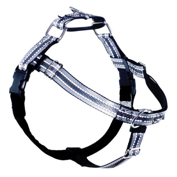 2 Hounds Design Reflective Freedom No-Pull Dog Harness, Black, X-Small, 5/8-in x 14-20-in