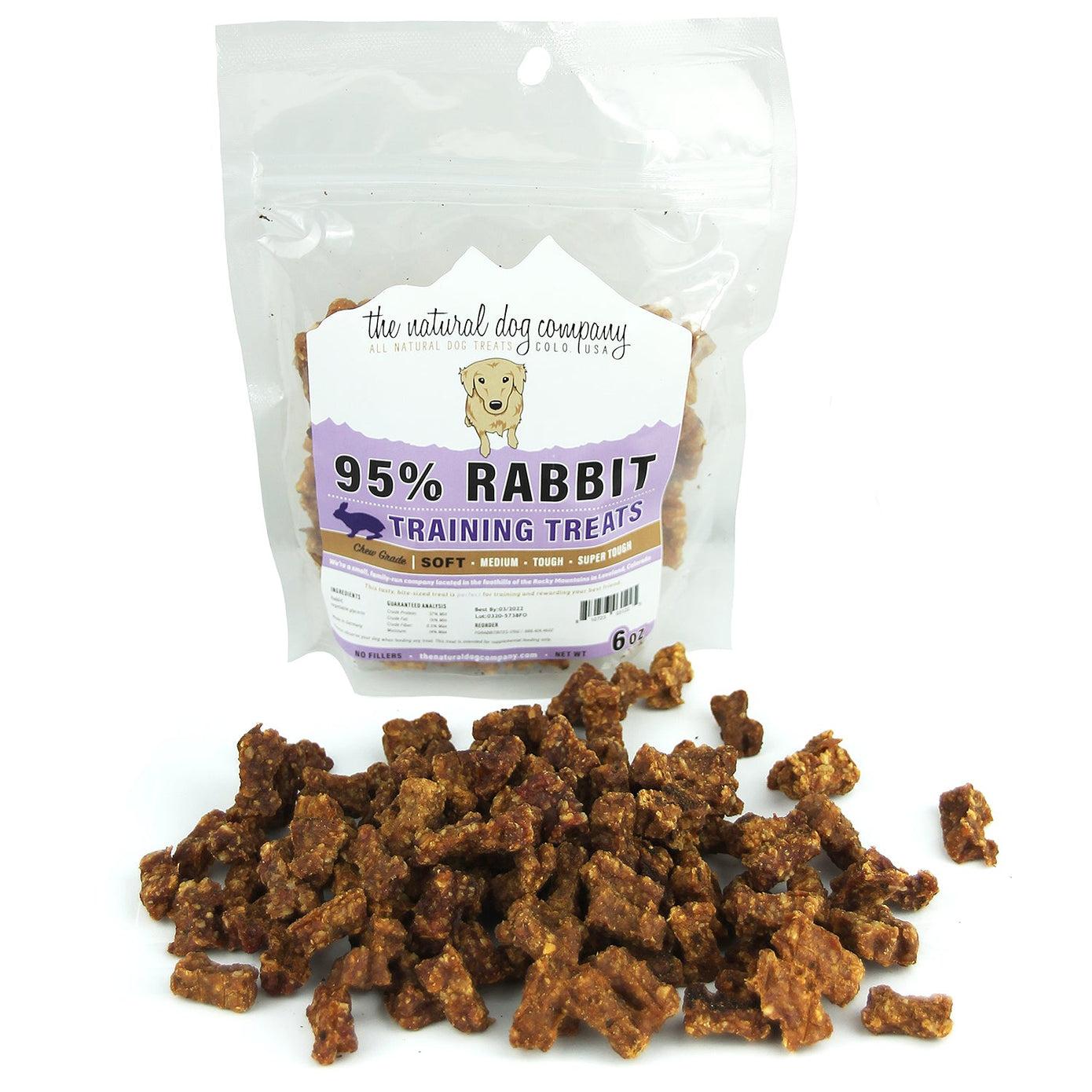 Tuesday's Natural Dog Company 95% Rabbit Training Bites Dog Treats, 5.5-oz