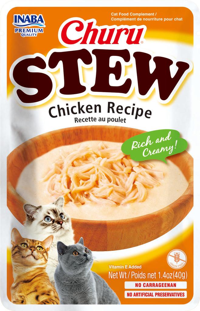 INABA Churu Stew Chicken Recipe Cat Food Topper, 1.4-oz