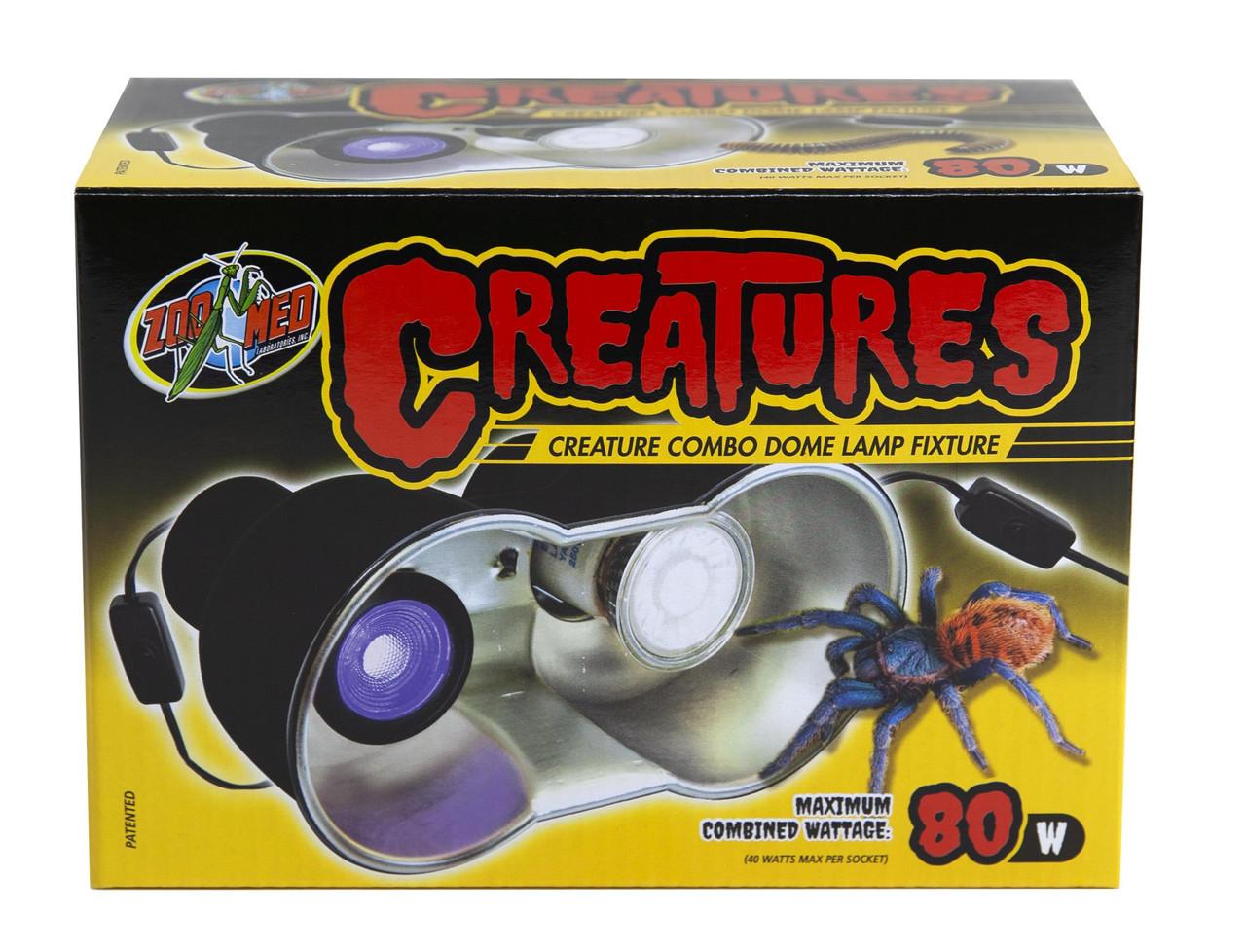 Zoo Med Creatures Creature Combo Dome Lamp Fixture for Reptiles, 80-watt
