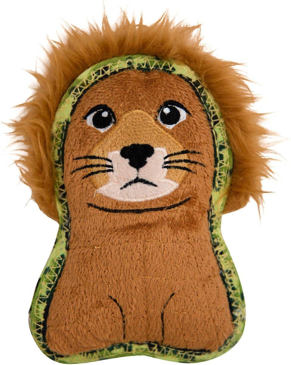 Outward Hound Xtreme Seamz Lion Dog Toy, Orange, Small