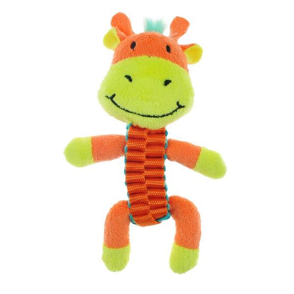 Chomper Ballistic Twister Giraffe Plush Dog Toy, Mini