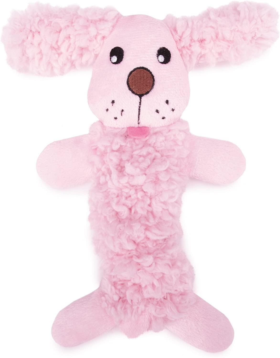 GRRiggles Baby Bark Bungee Pup Dog Toy, Pink