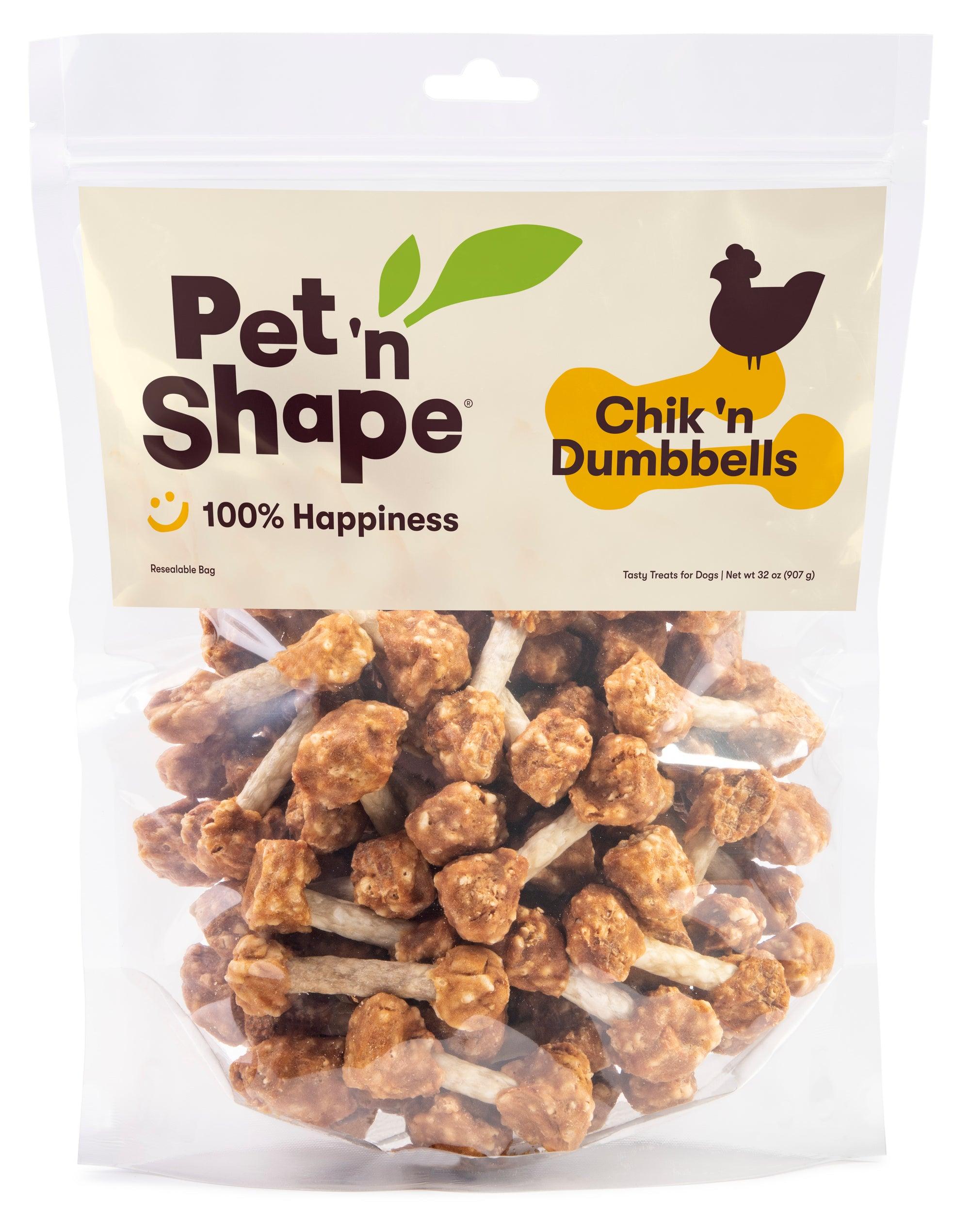Pet 'n Shape Chik 'n Dumbbells Tasty Treats for Dogs, 32-oz