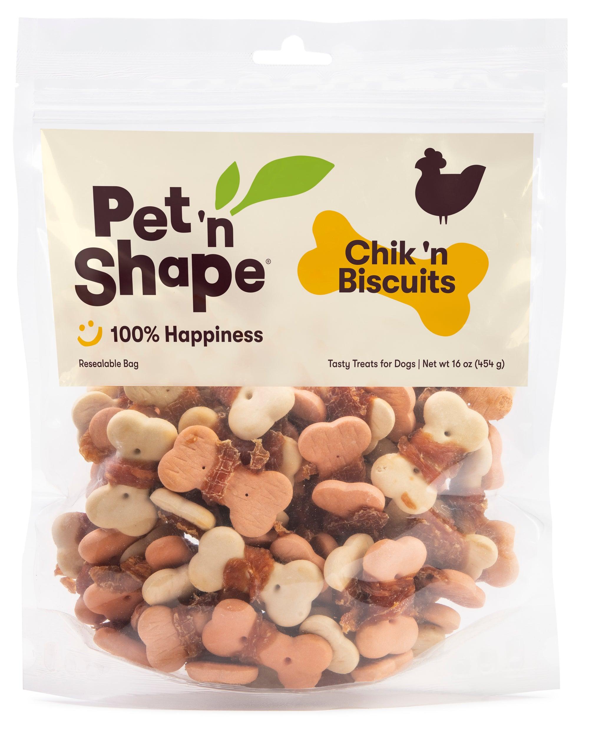 Pet 'n Shape Chik 'n Biscuits Tasty Treats for Dogs, 16-oz
