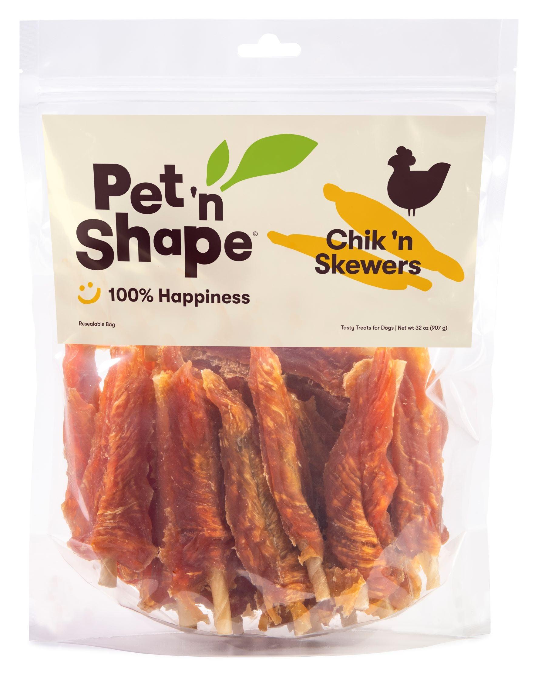 Pet 'n Shape Chik 'n Skewers Tasty Treats for Dogs, 32-oz