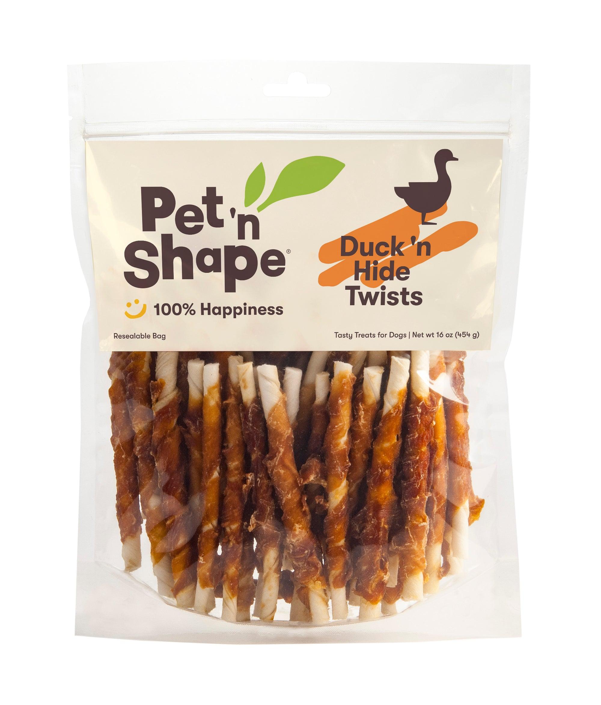 Pet 'n Shape Duck 'n Hide Twists Tasty Treats for Dogs, Small