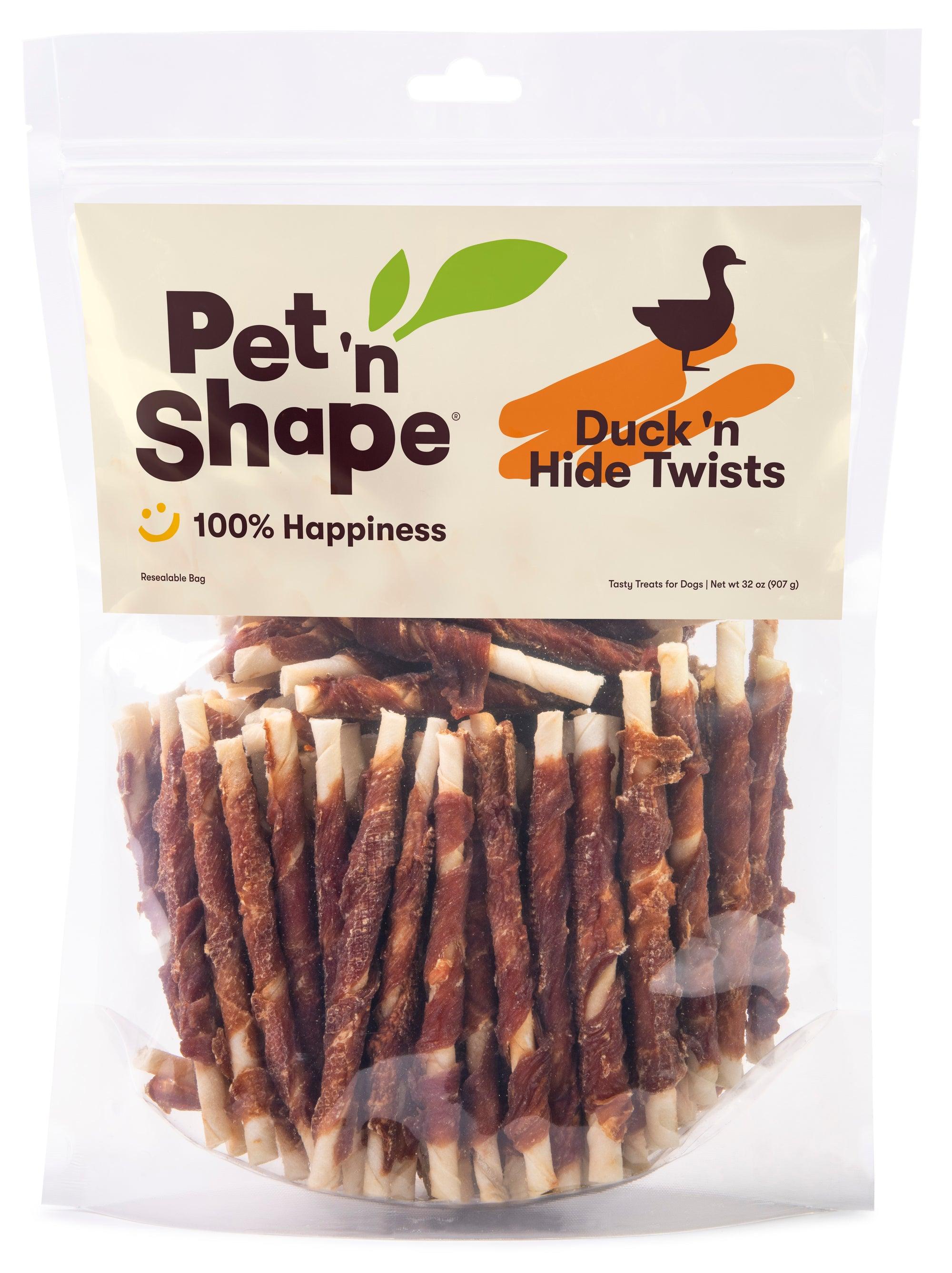 Pet 'n Shape Duck 'n Hide Twists Tasty Treats for Dogs, Small, 32-oz