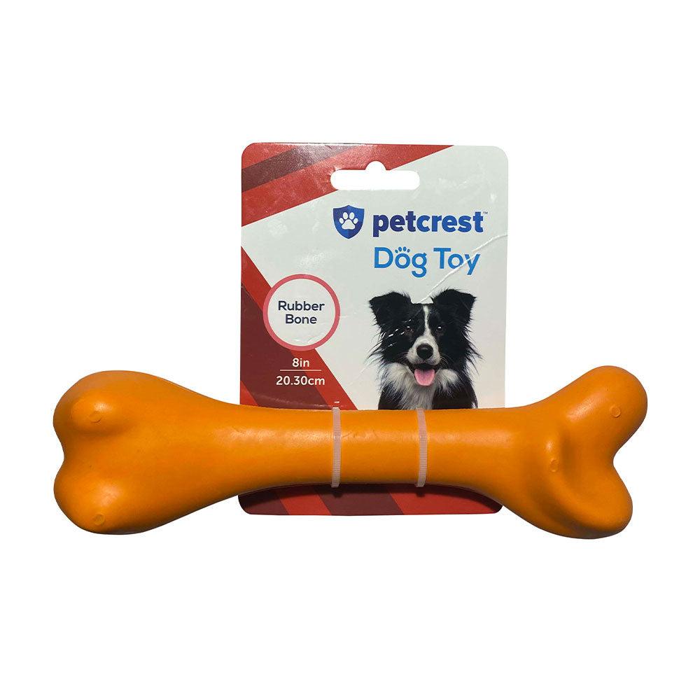 Petcrest Rubber Bone Dog Toy, 8-in