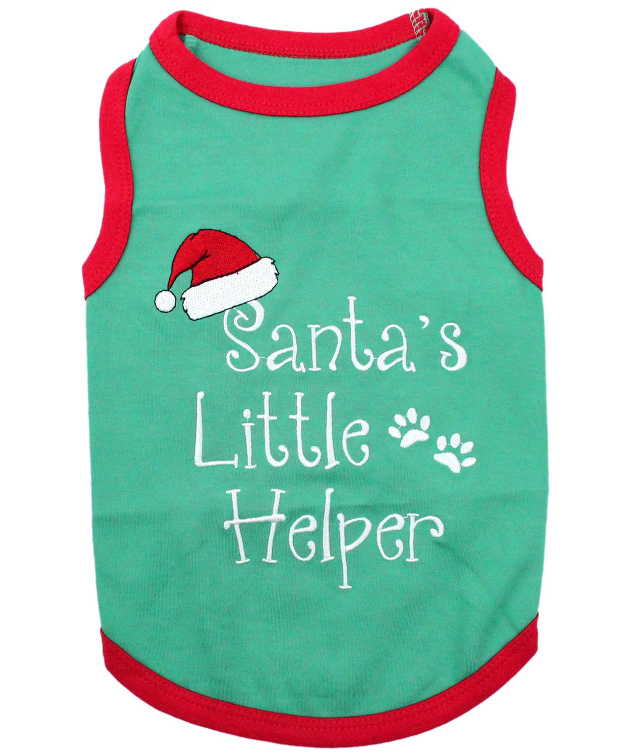 Parisian Pet Santa's Little Helper Dog T-Shirt, X-Small
