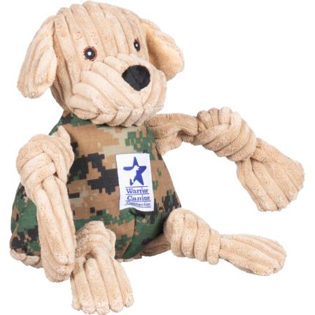 HuggleHounds HuggleCause Camo Project Lab Knottie Dog Toy, Yellow, Large