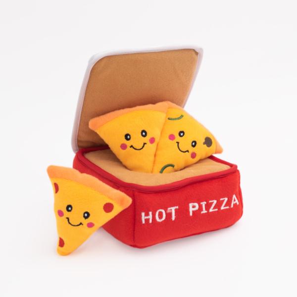 ZippyPaws Zippy Burrow Pizza Box Dog Toy, 6.5 x 6 x 4-in