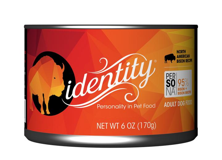 Identity Persona 95% North American Bison Recipe Wet Dog Food, 6-oz